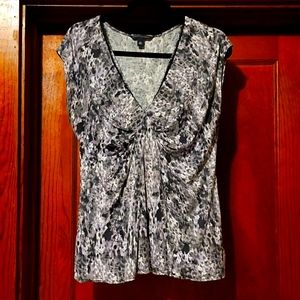 Banana Republic size Large,  lavender black and white pattern